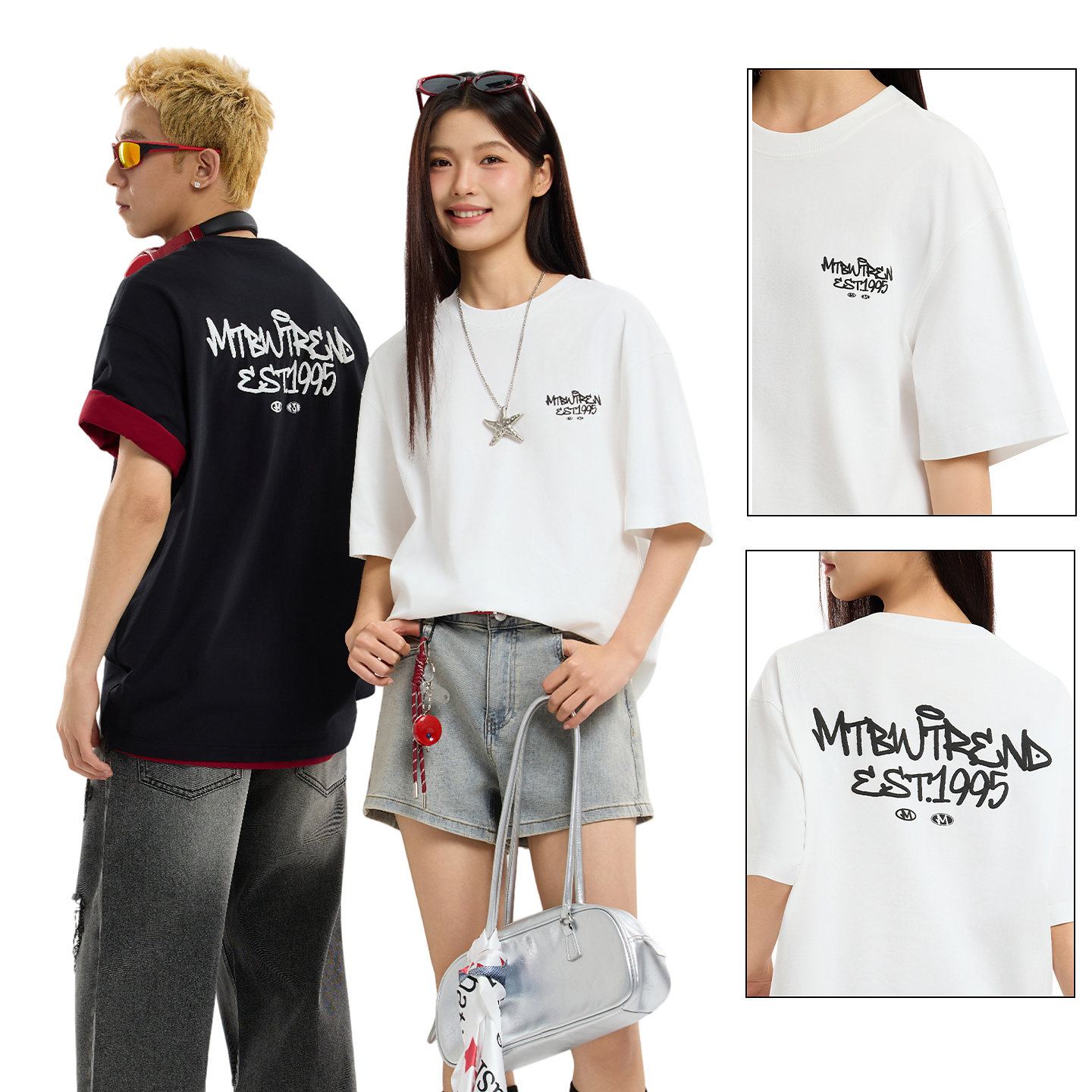 美特斯邦威t恤男女同款2026夏季新款潮流宽松情侣圆领凉感短袖AA 38元