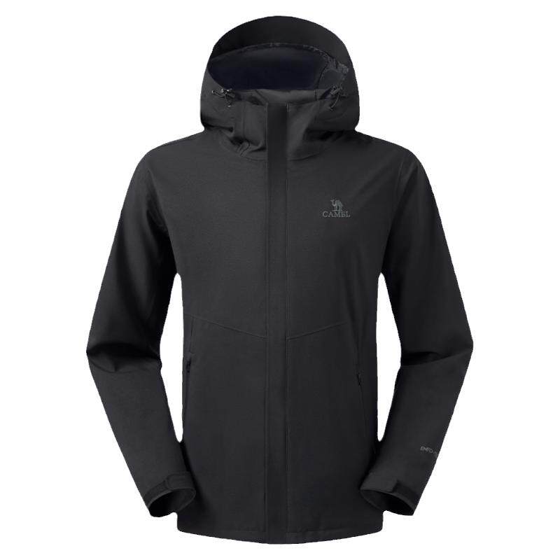 骆驼女装单层冲锋衣2026春季户外防风防水连帽立领男女款外套 319元