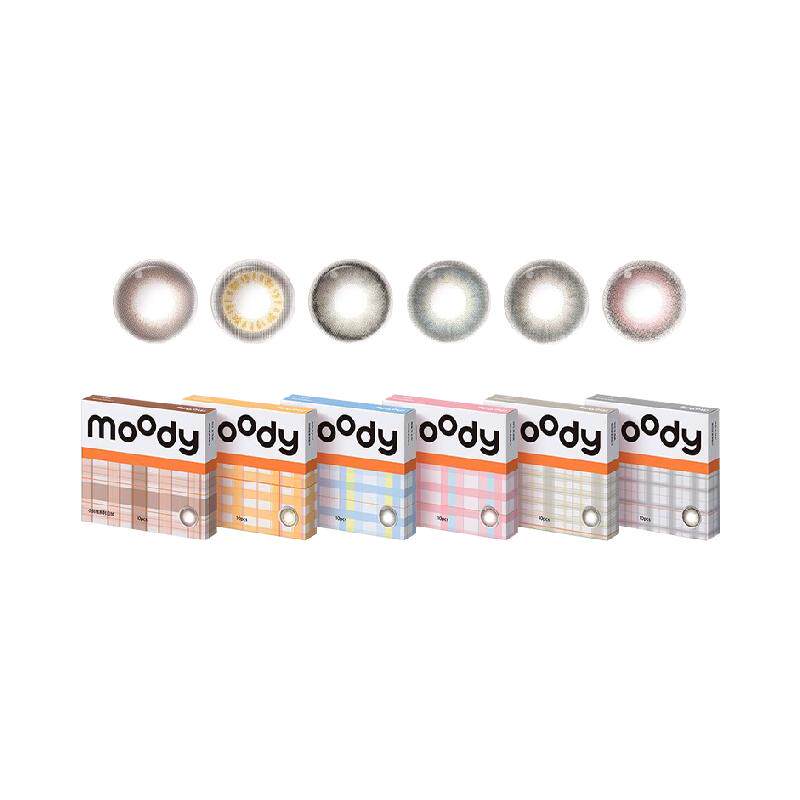moody美瞳小情绪独家日抛10彩色隐形眼镜三明治工艺大小直径舒适 29.9元