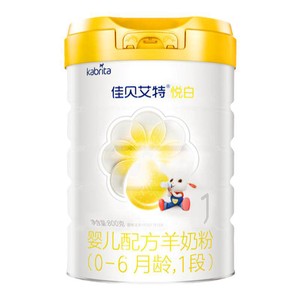 【焕新升级】佳贝艾特旗舰店婴儿羊奶粉 悦白1段800g*6 新国标