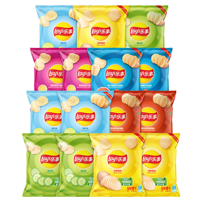 乐事原切薯片零食礼包230g/345g休闲办公室网红解馋小吃多口味M 15.03元