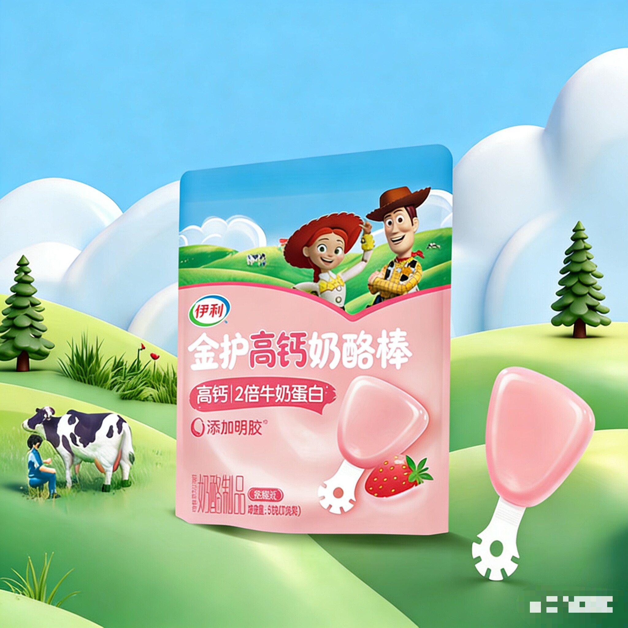 【拍10包】伊利奶酪棒金护奶酪棒奶酪弹零食原味水果草莓味 25元