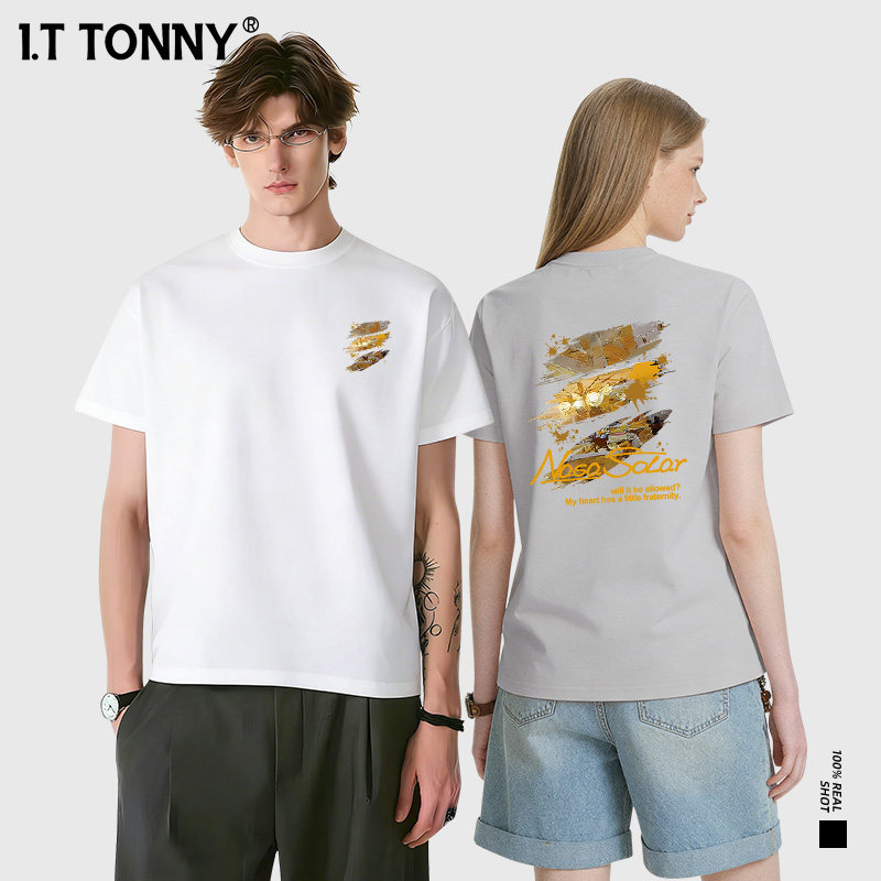 潮牌I.T TONNY官方正品夏季男女同款半袖印花圆领套头短袖T恤TYK 59.7元