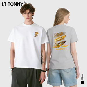 潮牌I.T TONNY官方正品夏季男女同款半袖印花圆领套头短袖T恤TYK
