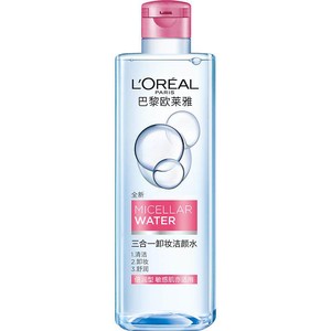 欧莱雅三合一卸妆洁颜水倍润型眼唇脸部卸妆水清洁女温和官方正品