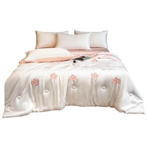 无印良品冰丝夏被凉被床上四件套2026新款夏季床笠单人床品三件套