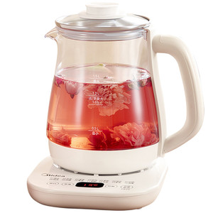 美的养生壶办公室小型全自动恒温玻璃保温家用多功能煮茶器烧水壶