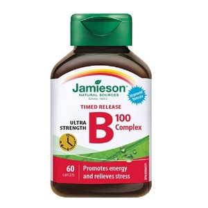 jamieson健美生维生素B族复合VB群b3b12肌醇缓释好吸收(B100)60片