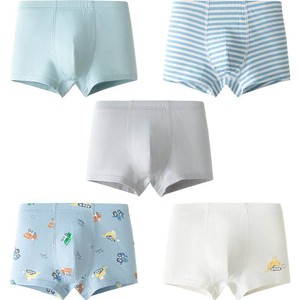 迷你巴拉巴拉儿童内裤男女宝宝抑菌不夹pp四角短裤5条装棉平角裤