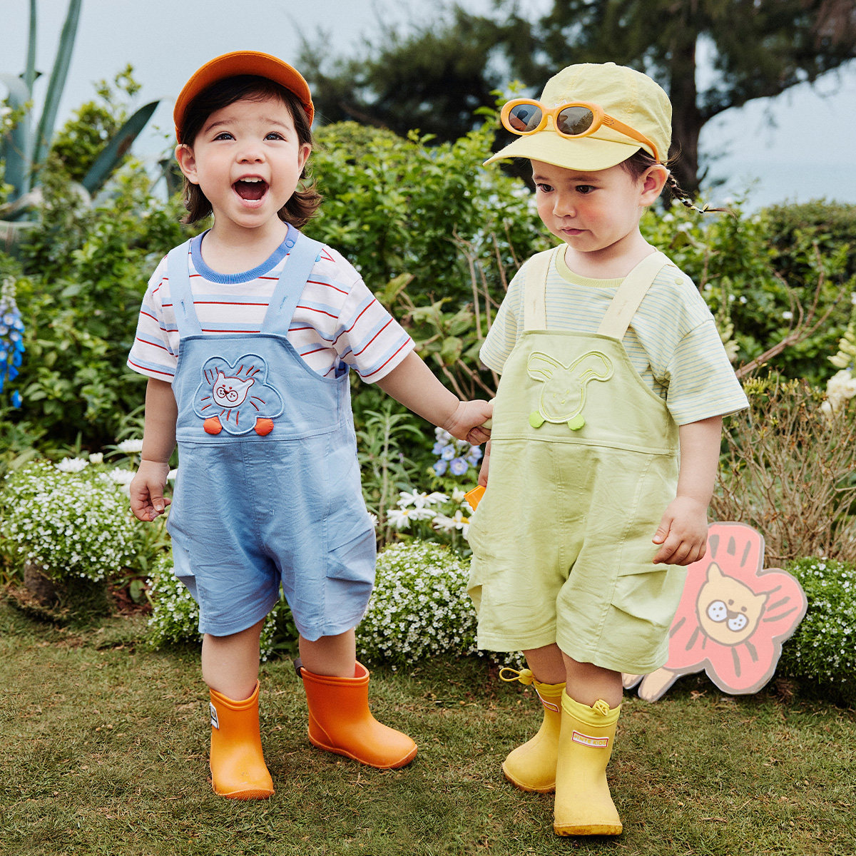 迷你巴拉巴拉背带裤套装短袖男女童儿童t恤婴儿衣服宝宝夏季新款 115.9元