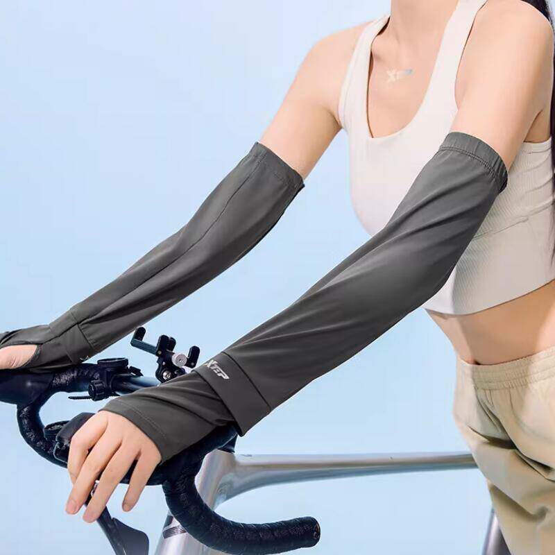 特步宽松冰袖女运动凉感防晒袖套护臂户外开车防紫外线骑行手袖男 13.9元