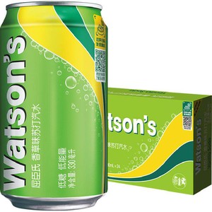 屈臣氏香草味苏打水低糖饮料汽水气泡水碳酸饮料整箱调饮聚会调酒