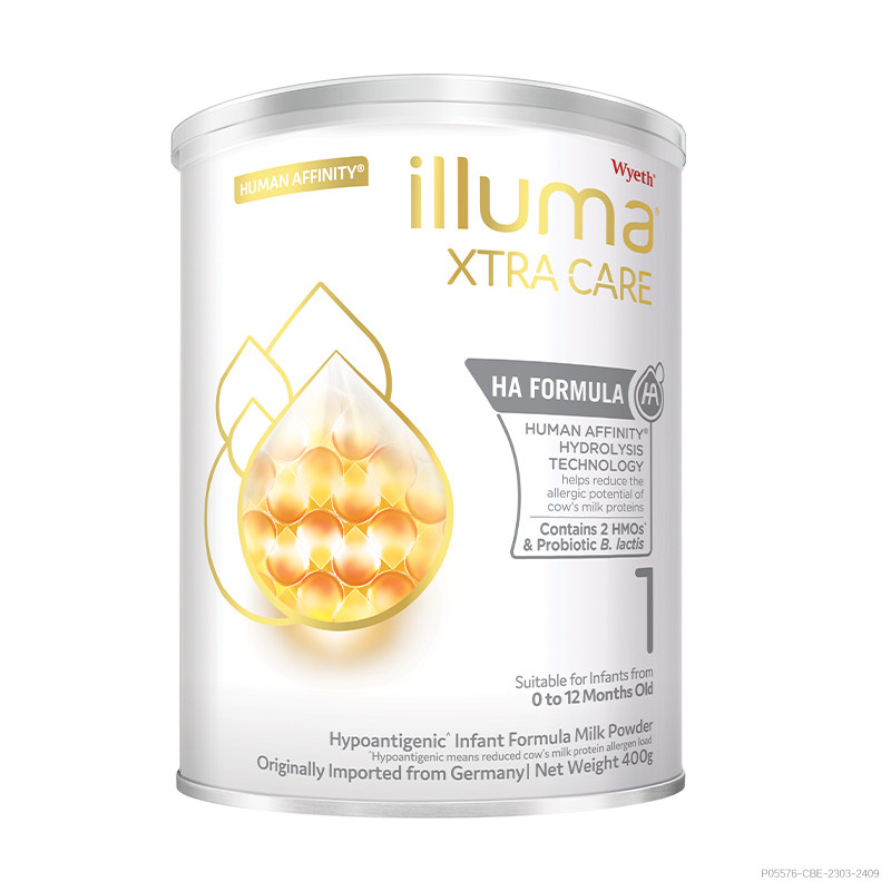 惠氏启赋敏适奶粉1段新生婴儿适度水解奶粉400g 港版进口0-12个月 143元