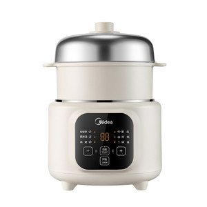 美的辅食锅婴儿宝宝无塑0涂层陶瓷隔水炖盅BB煲蒸煮一体粥锅专用