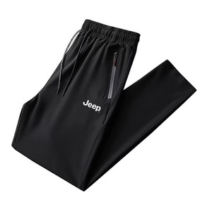 JEEP吉普裤子男士2026新款夏季薄款冰丝长裤透气运动速干直筒休闲