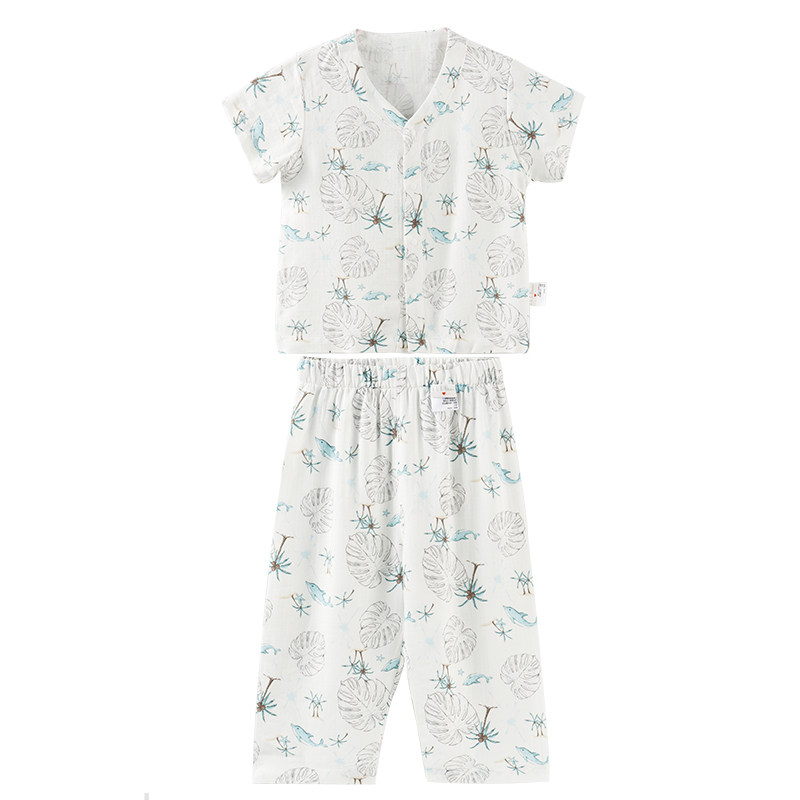 ELLE baby莫代尔宝宝睡衣2026新款夏儿童男童女童开衫薄款家居服 51.11元