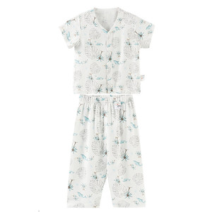 ELLE baby莫代尔宝宝睡衣2026新款夏儿童男童女童开衫薄款家居服