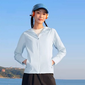 骆驼防晒衣女小蛮腰2026夏季新款冰感速干户外防晒服修身蓝色外套