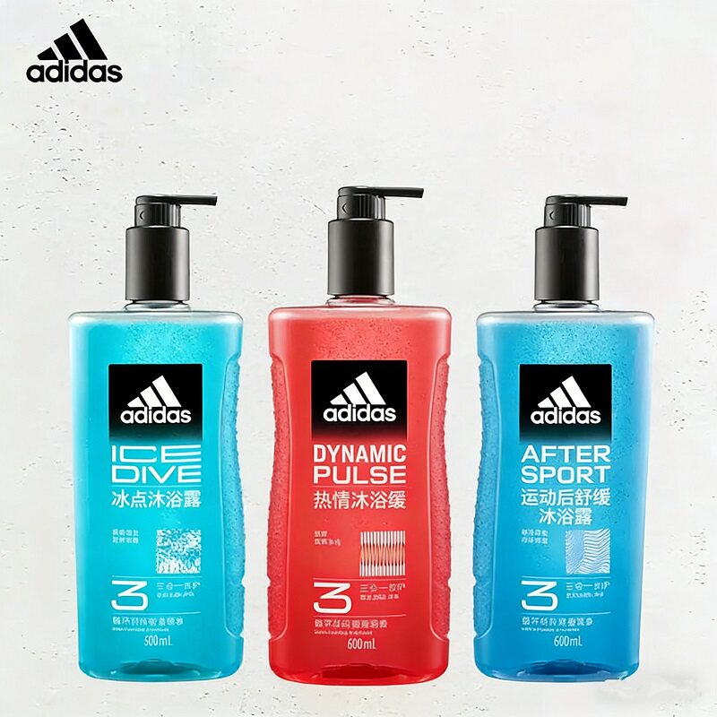 阿迪达斯沐浴露三合一洗发水洗面奶男士游泳去氯保湿冰点热情套装 40.9元