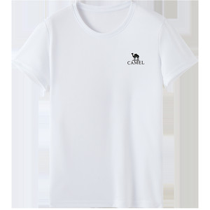 骆驼短袖T恤女2026夏季新款速干透气圆领运动情侣半袖纯色体恤男