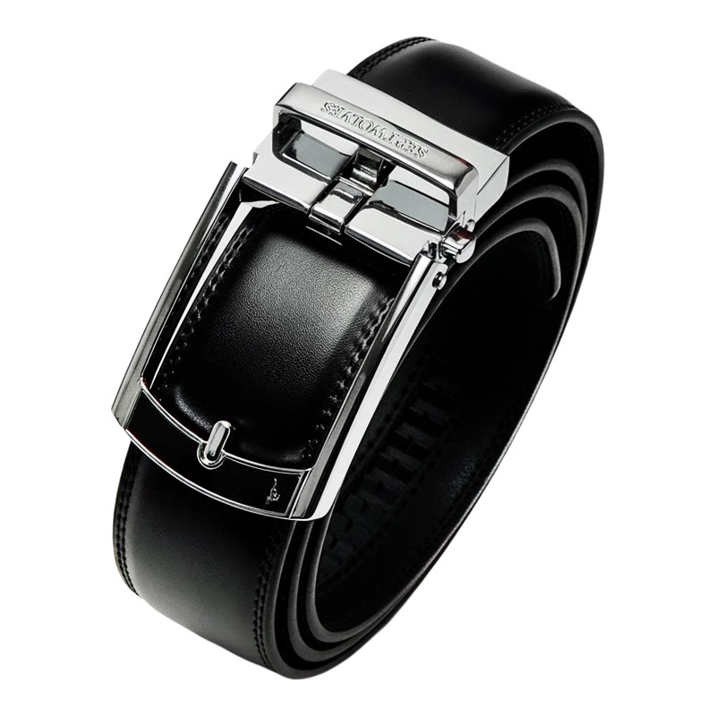 七匹狼头层牛皮皮带男士新款真皮自动扣腰带男礼物送爸爸牛仔裤带 59元