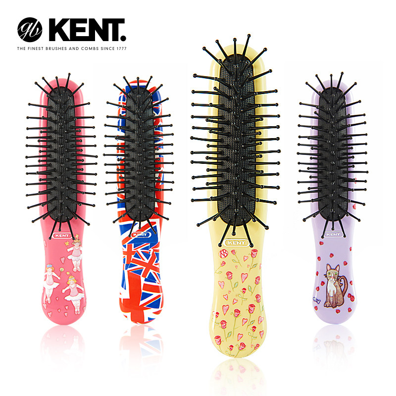 Kent肯特英国进口便携梳子女气垫按摩梳随身顺发小巧梳迷你彩色梳 59元