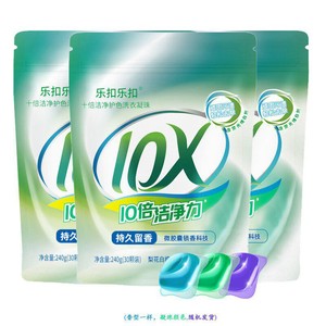 乐扣乐扣洗衣凝珠持久留香4合1洗衣液10倍洁净力除螨除菌护衣服色