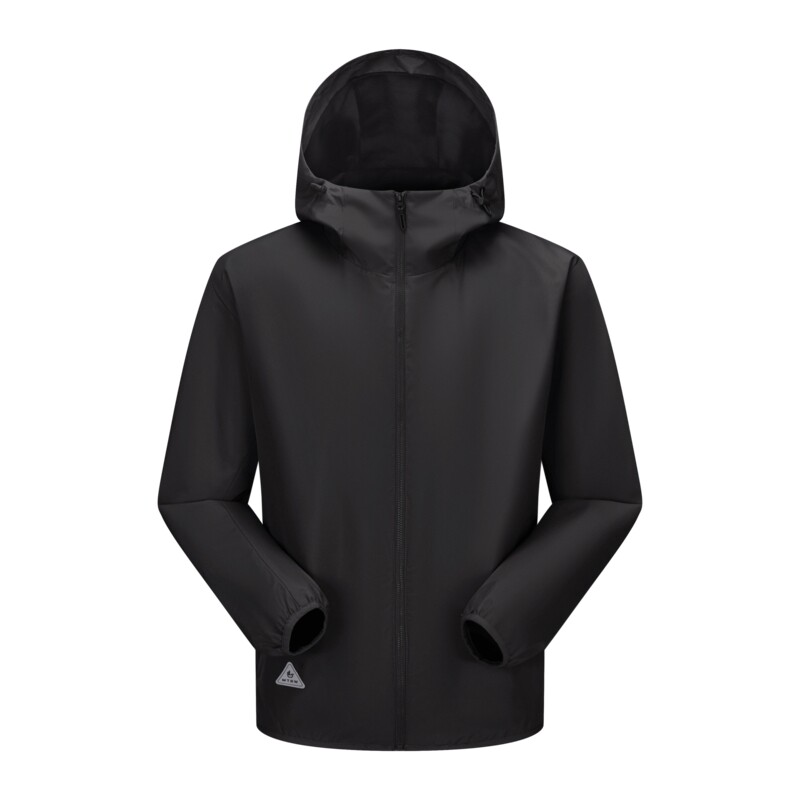 美特斯邦威男女同款夹克秋季简洁舒适防水防风运动连帽功能性 99元