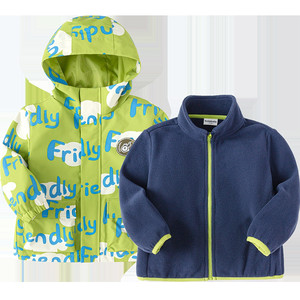 巴拉巴拉童装儿童软壳上衣男童春装新款防风防水连帽小童冲锋外套