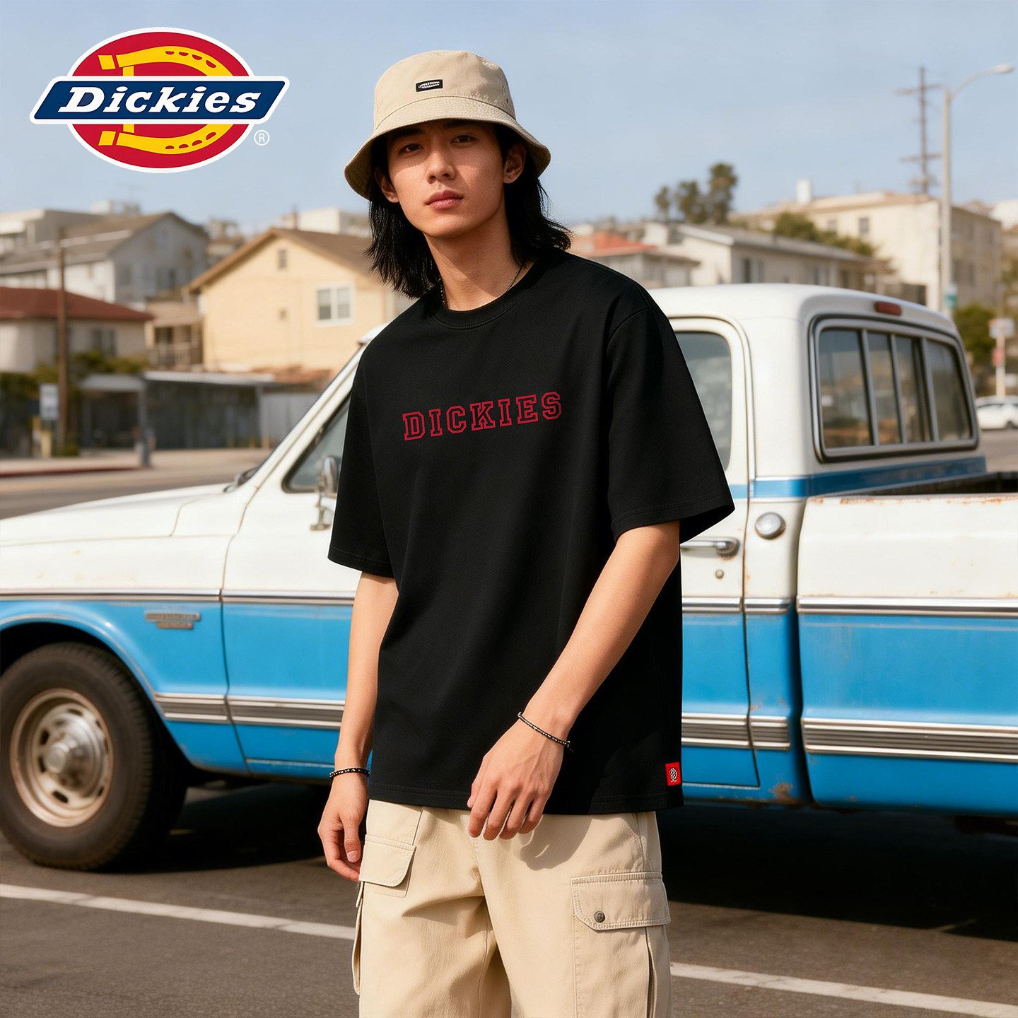 Dickies美式街头宽松休闲T恤男夏季字母印花潮牌吸汗圆领速干短袖 79.1元