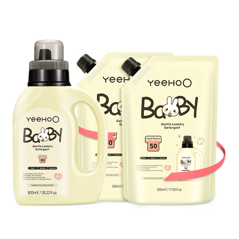 英氏婴儿洗衣液儿童新生宝宝专用婴幼儿内裤清洗液酵素去污清洗剂 49元