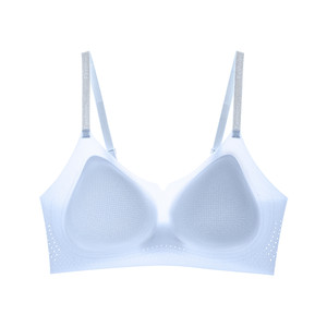 猫人内衣女夏季凉感冰丝2026粉底液无痕薄款聚拢细肩带透气文胸罩