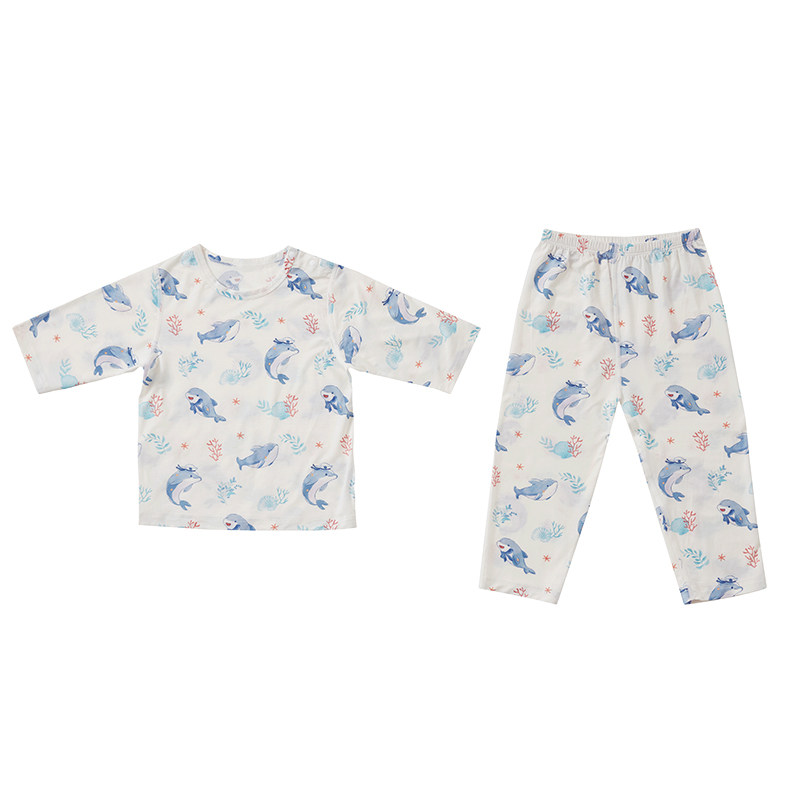 可优比儿童家居服套装宝宝睡衣竹棉夏季空调服新款透气外出服春夏 33.92元