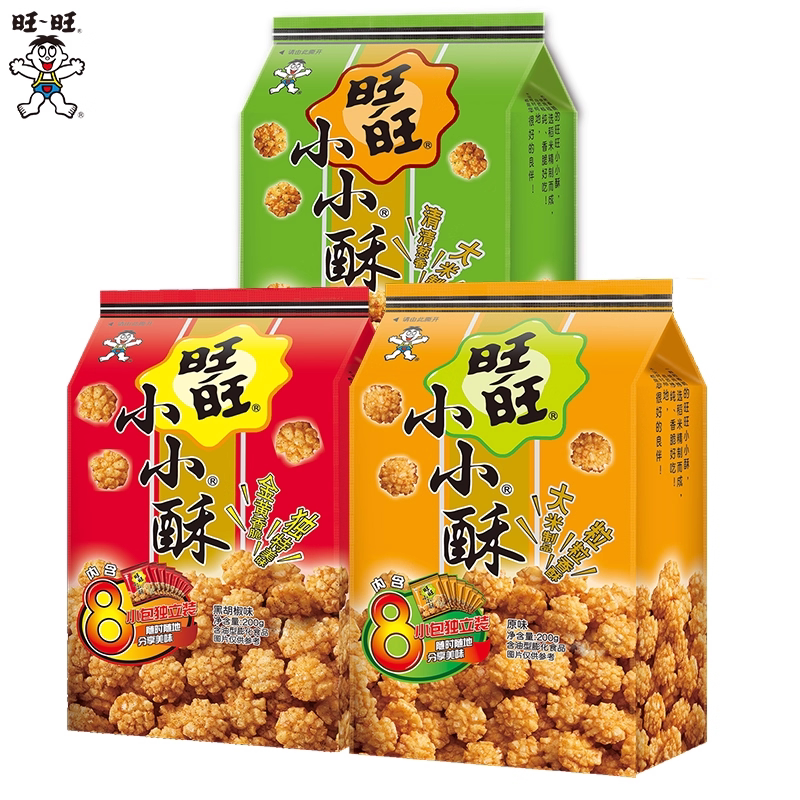 旺旺小小酥200g原味解馋小零食小吃分享膨化怀旧办公室休闲鸡肉味 13.7元