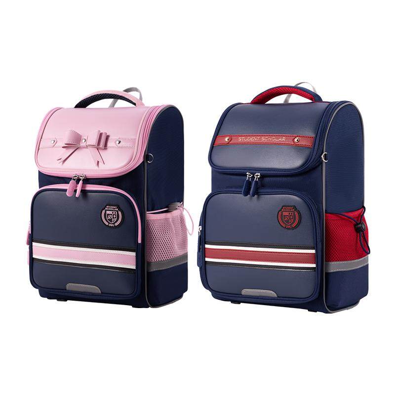 得力学院风英伦小学生书包护脊背包一三到六年级女孩2026年双肩包开学大容量超轻男孩防水书包开学礼物 79元