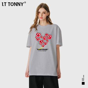 潮牌I.T TONNY官方重磅潮牌宽松小众印花男女同款街头风短袖XG