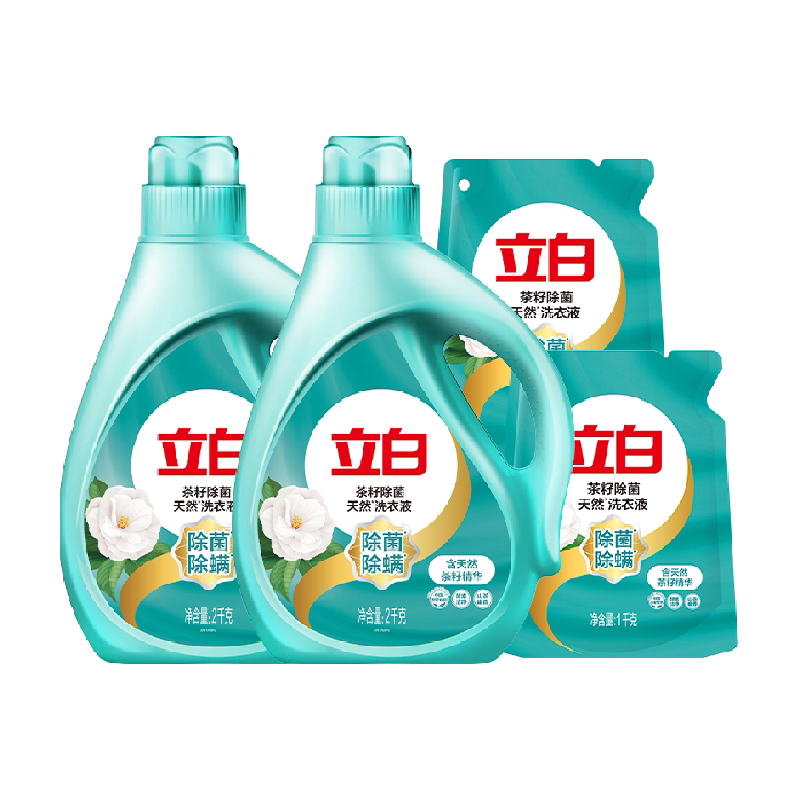 【下拉享补贴】立白洗衣液整箱12斤茶籽除菌除螨6KG 42元