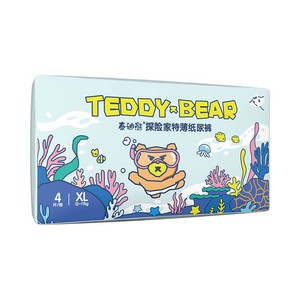 【试用装】泰迪熊探险家纸尿裤4片拉拉裤婴儿尿不湿试用装新生儿
