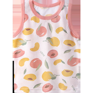 小狗比格儿童纯棉网眼吊带背心夏季男女宝宝全棉a类无袖外穿背心