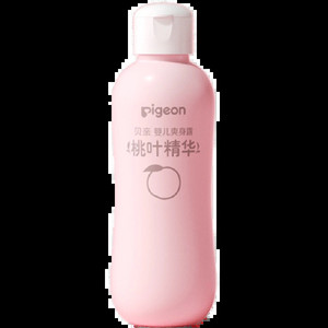Pigeon贝亲婴儿桃子水桃叶精华爽身露宝宝儿童液体爽身粉200ml