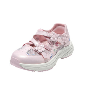 百丽童鞋儿童运动鞋女童厚底玛丽珍2026春季新款小女孩透气网面鞋