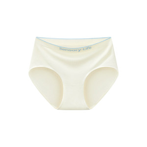 Sensory life [EO灭菌]莫代尔无痕一体织内裤女10A抗菌中腰加长裆