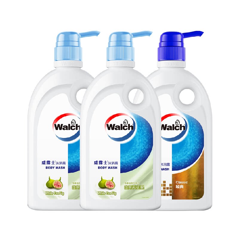 【下拉享优惠】威露士沐浴露白茶无花果500ml*2+经典500ml*1 30.4元
