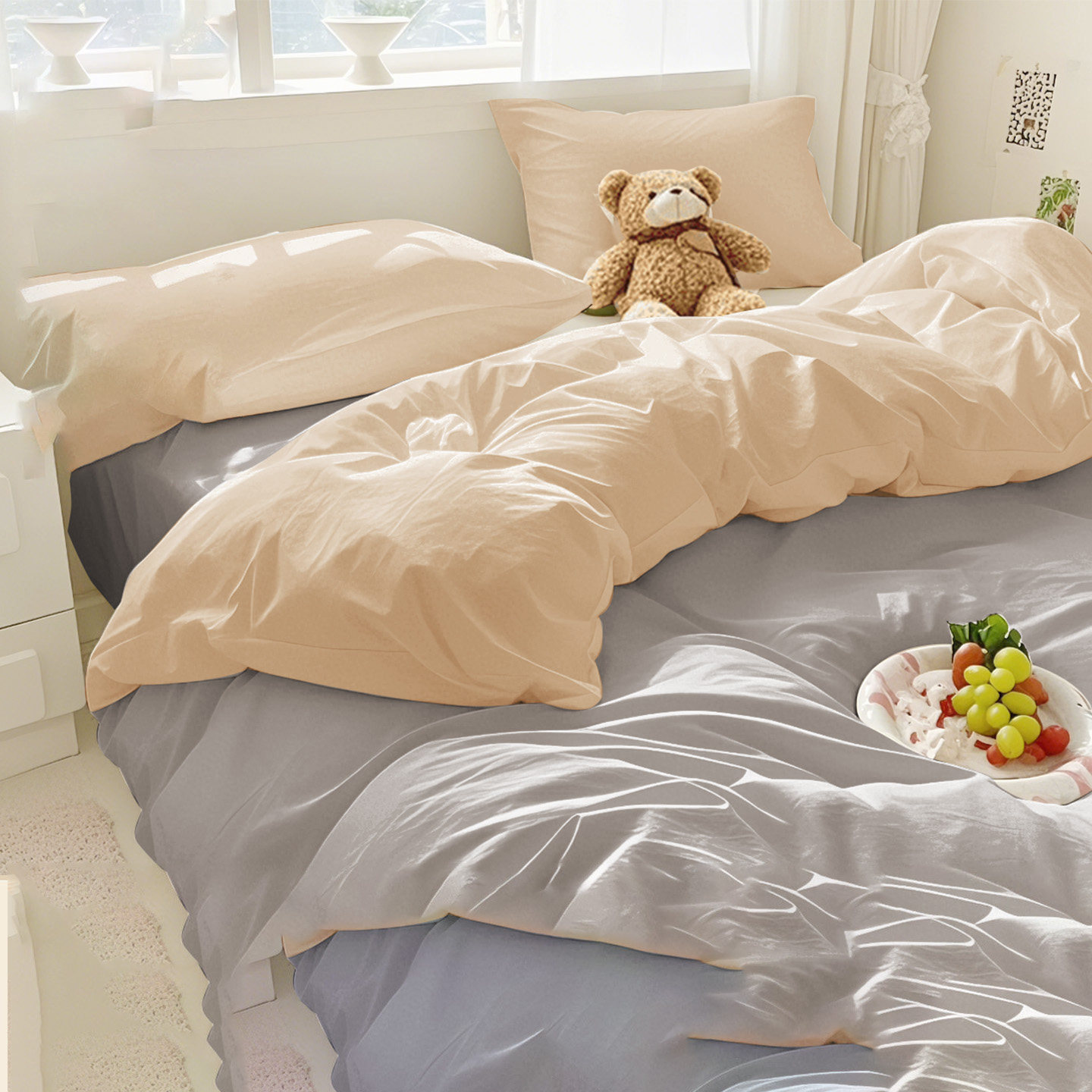 无印良品一次性床上四件套床单被套被罩枕套酒店用品床品旅行加厚 6.4元