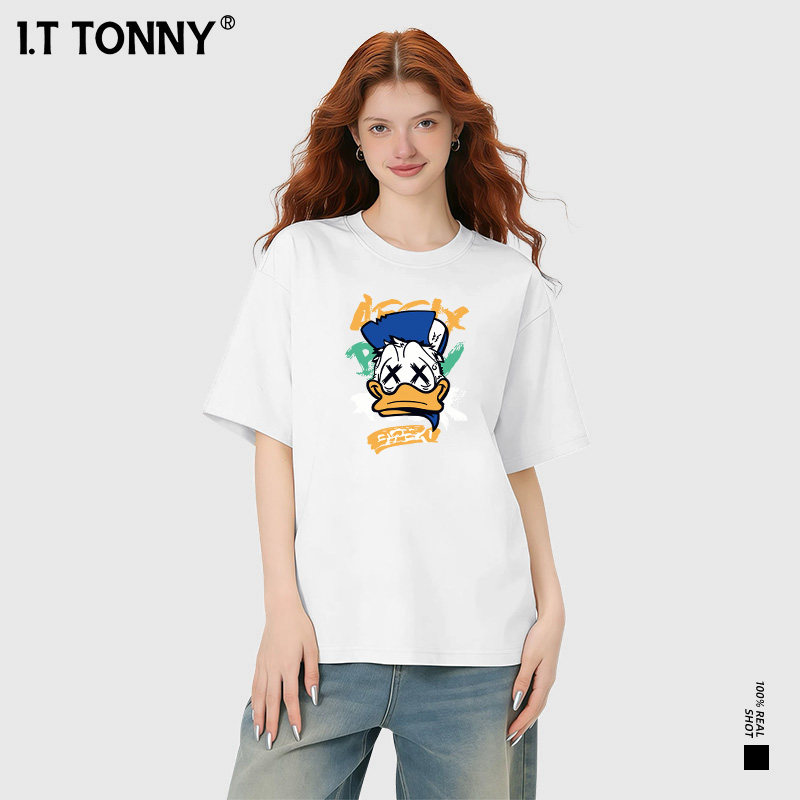 潮牌I.T TONNY新款夏季潮酷穿搭套头短袖男女同款日常休闲T恤BLH 59.7元