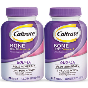 钙尔奇进口中老年钙片维生素d3钙镁锌韧骨紫钙120粒*2旗舰店正品