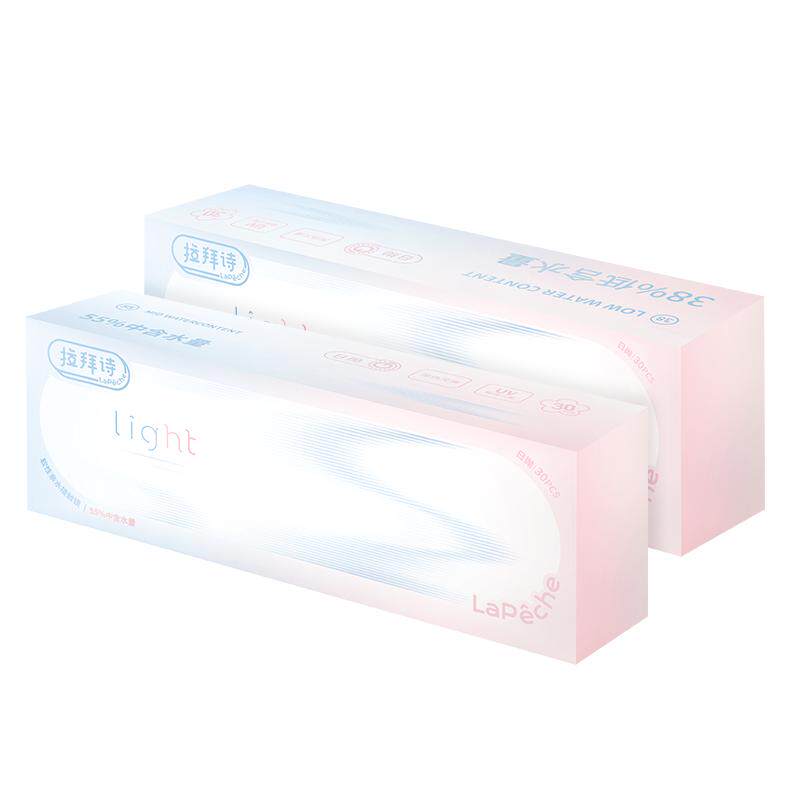 拉拜诗日抛双子片light隐形眼镜轻薄近视高清水润透明30片旗舰