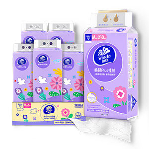 【加大M码】维达悬挂式抽纸棉韧4层6提整箱大包壁挂式餐巾卫生纸