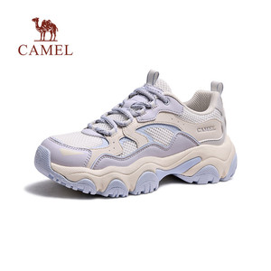 骆驼男鞋2026春季新款透气复古百搭软弹耐磨增高城市户外老爹鞋