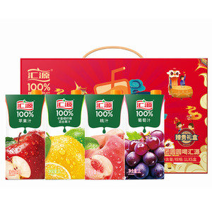 汇源100%果汁臻贵礼盒1L*5盒整箱纯果汁团购礼盒送礼 焕新回归